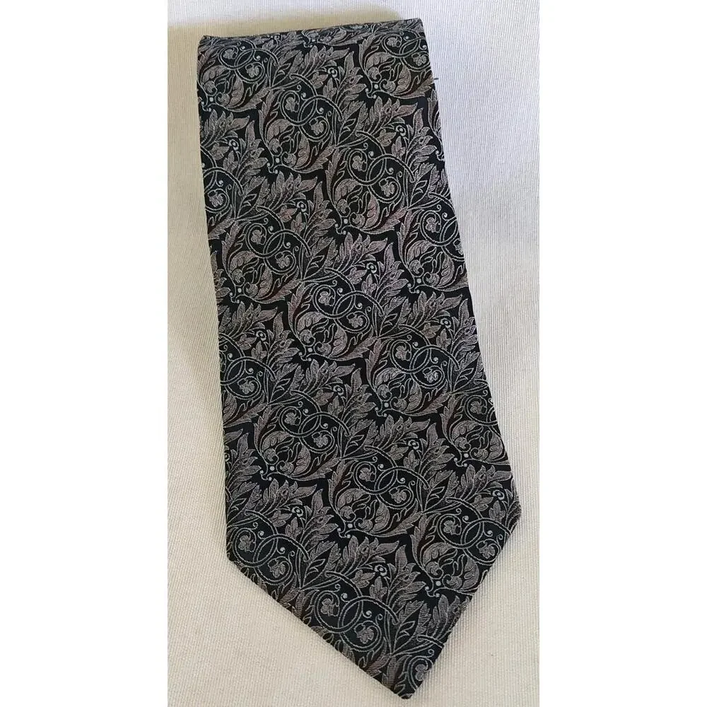 Ermenegildo Zegna‎ Men's Tie Paisley Dark Blue Navy 100% Silk Made in Italy